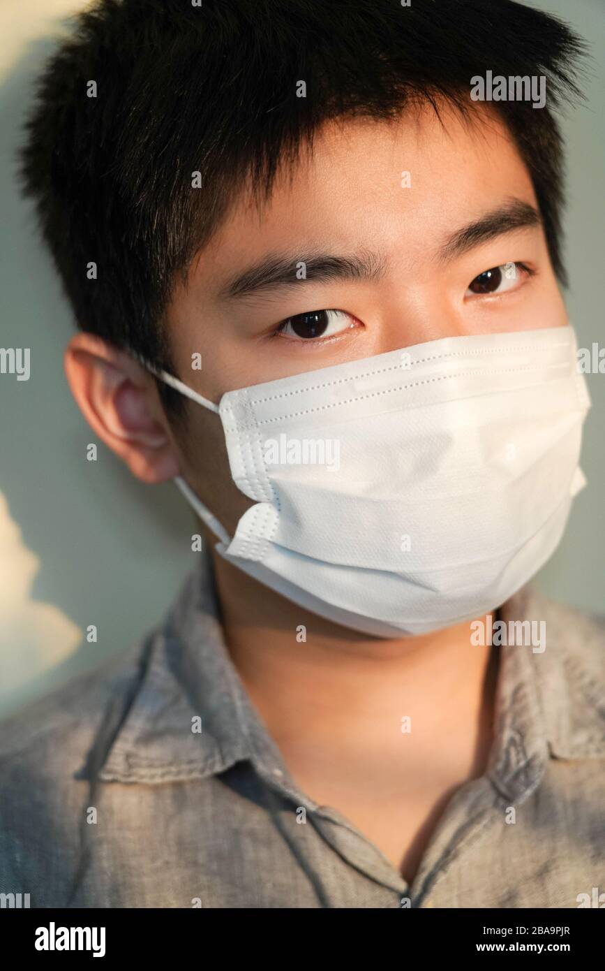 The boy wearing a mask Stock Photo - Alamy