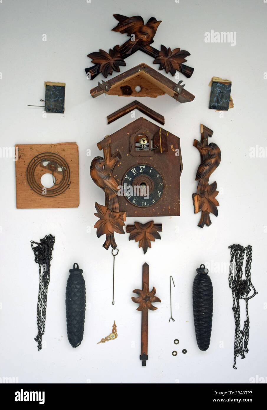 Broken cuckoo clock Stock Photo Alamy