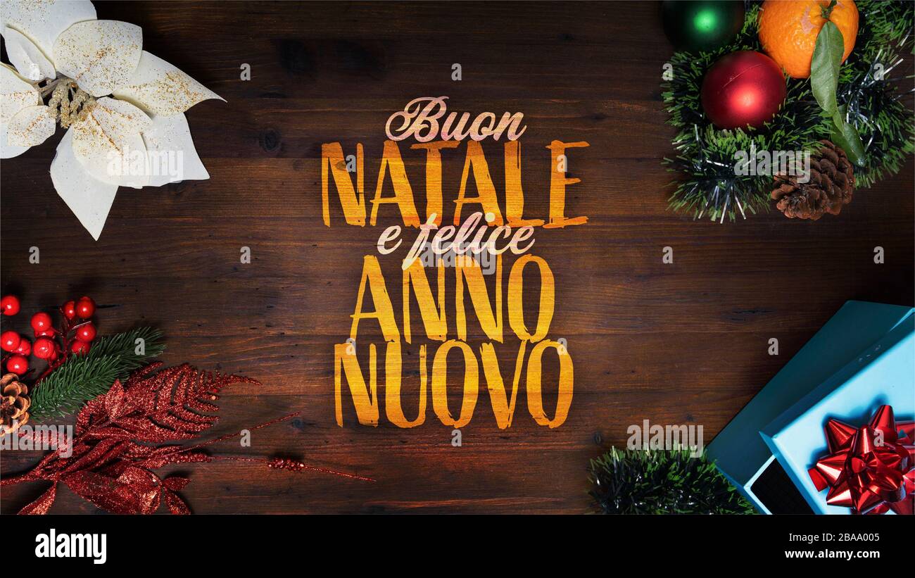 Buon Natale Happy New Year.Happy New Year In Italian High Resolution Stock Photography And Images Alamy