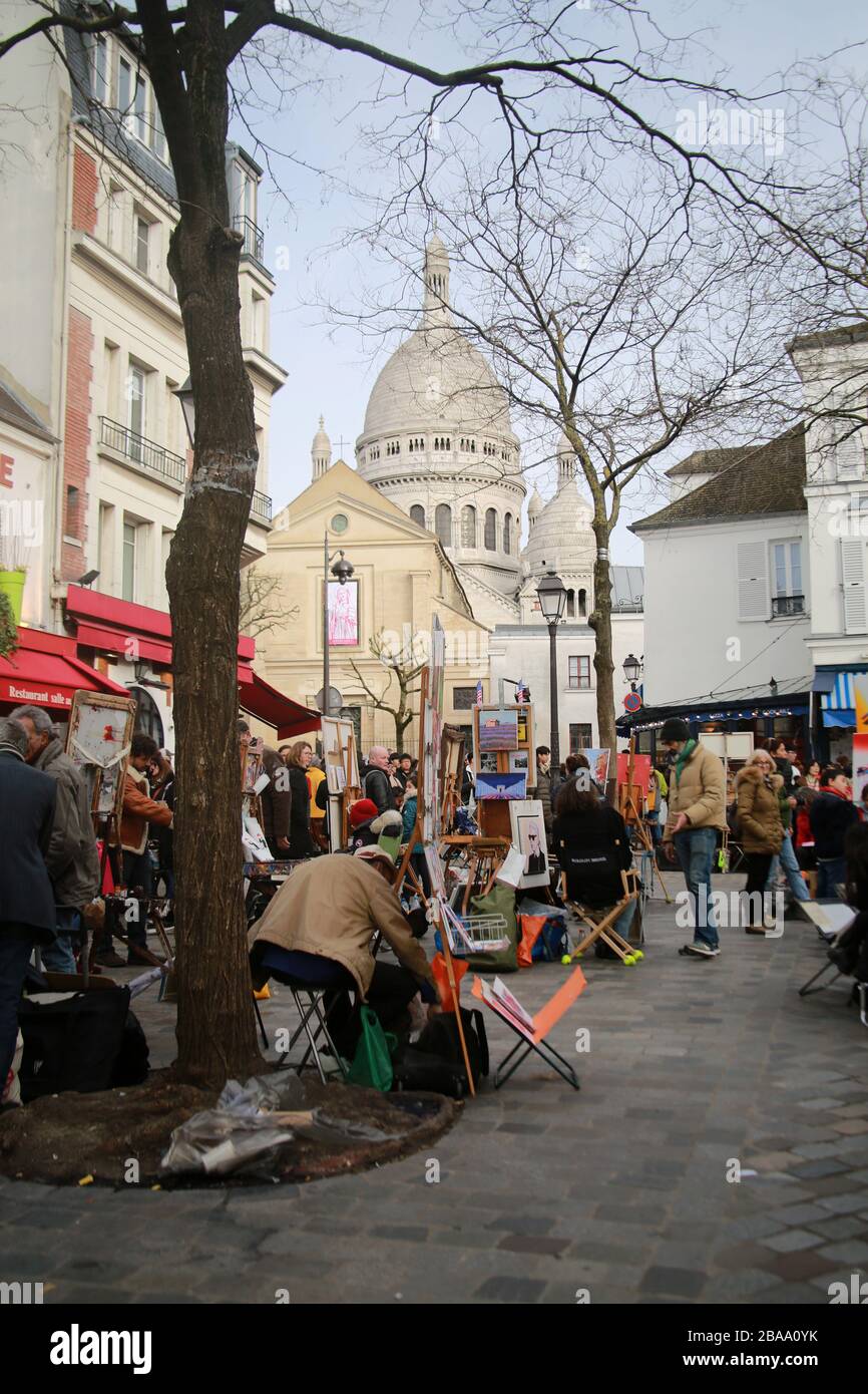 Sacre Coeur Cathedral, Paris, France Stock Photo