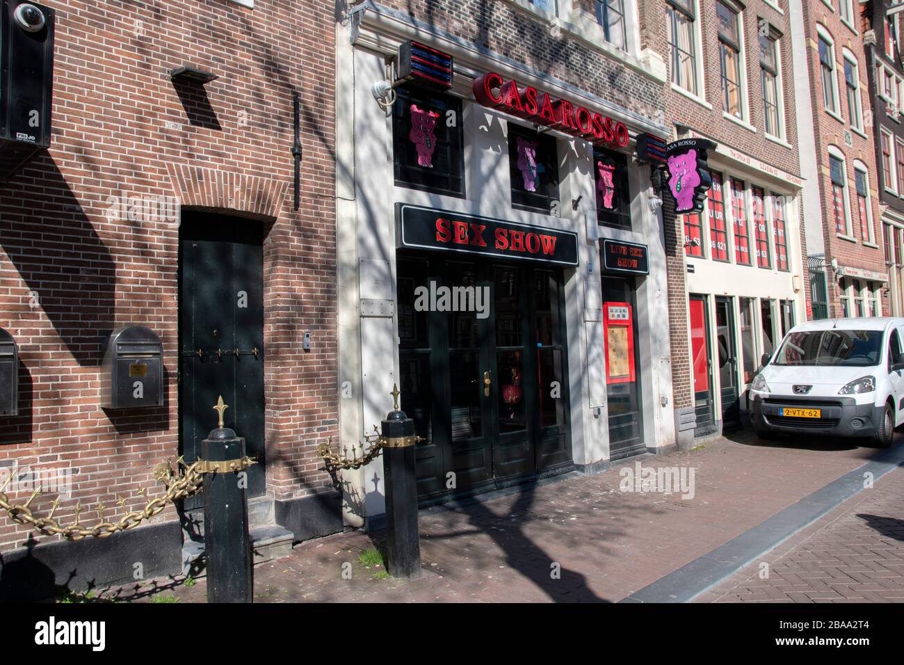 Casa Rosso Peep Show Closed During The Corona Virus Outbreak At Amsterdam The Netherlands 2020 Stock Photo