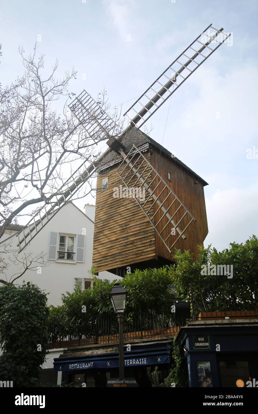 Moulin de la Galette, Montmartre, Paris, France Stock Photo