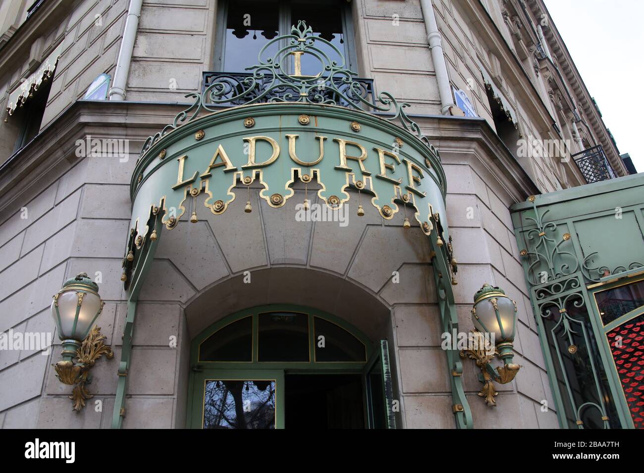 Ladurée, Champs Elysées, Paris,France Stock Photo