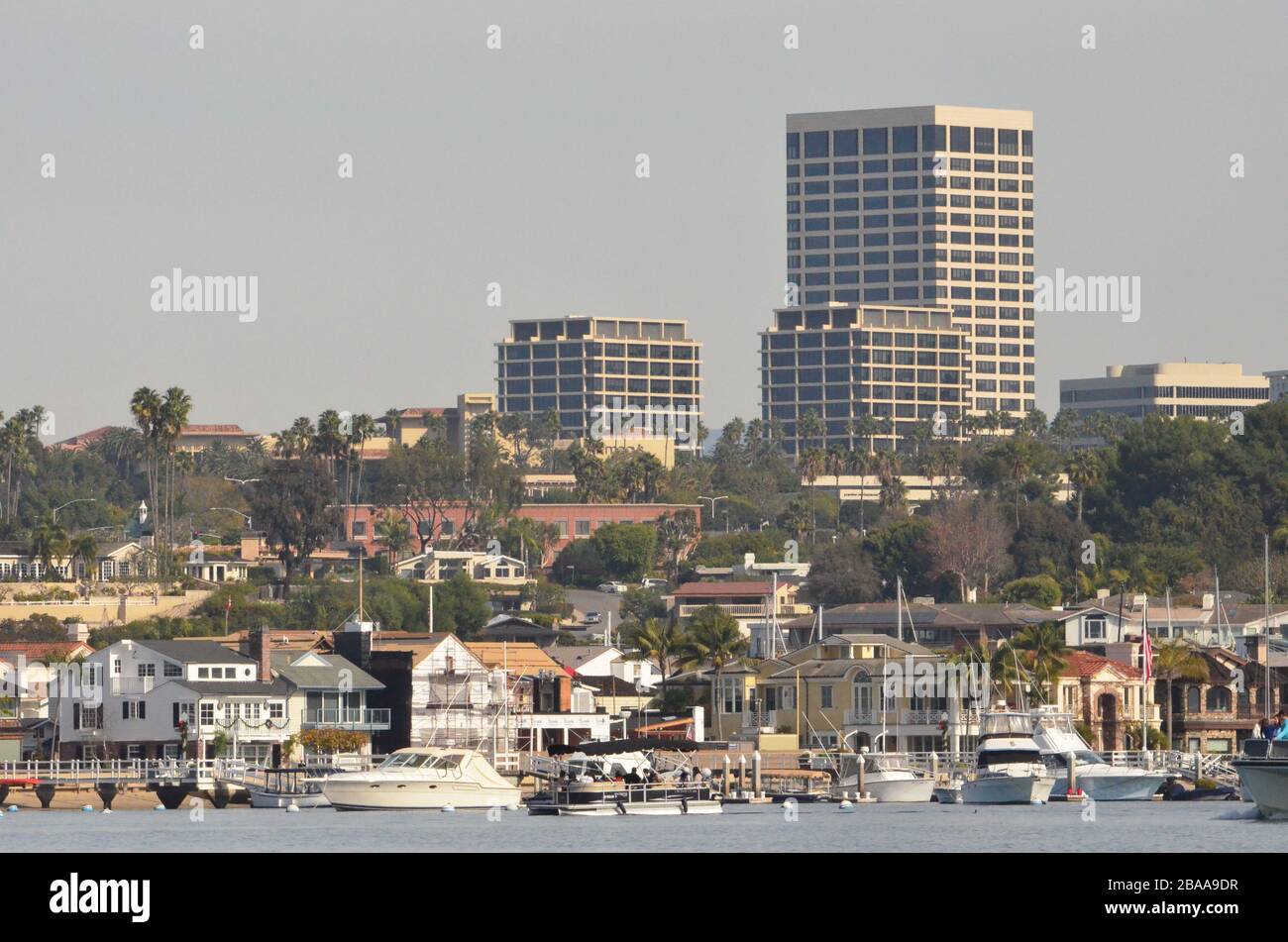 Newport Beach Harbor Balboa Island California Stock Photo - Alamy