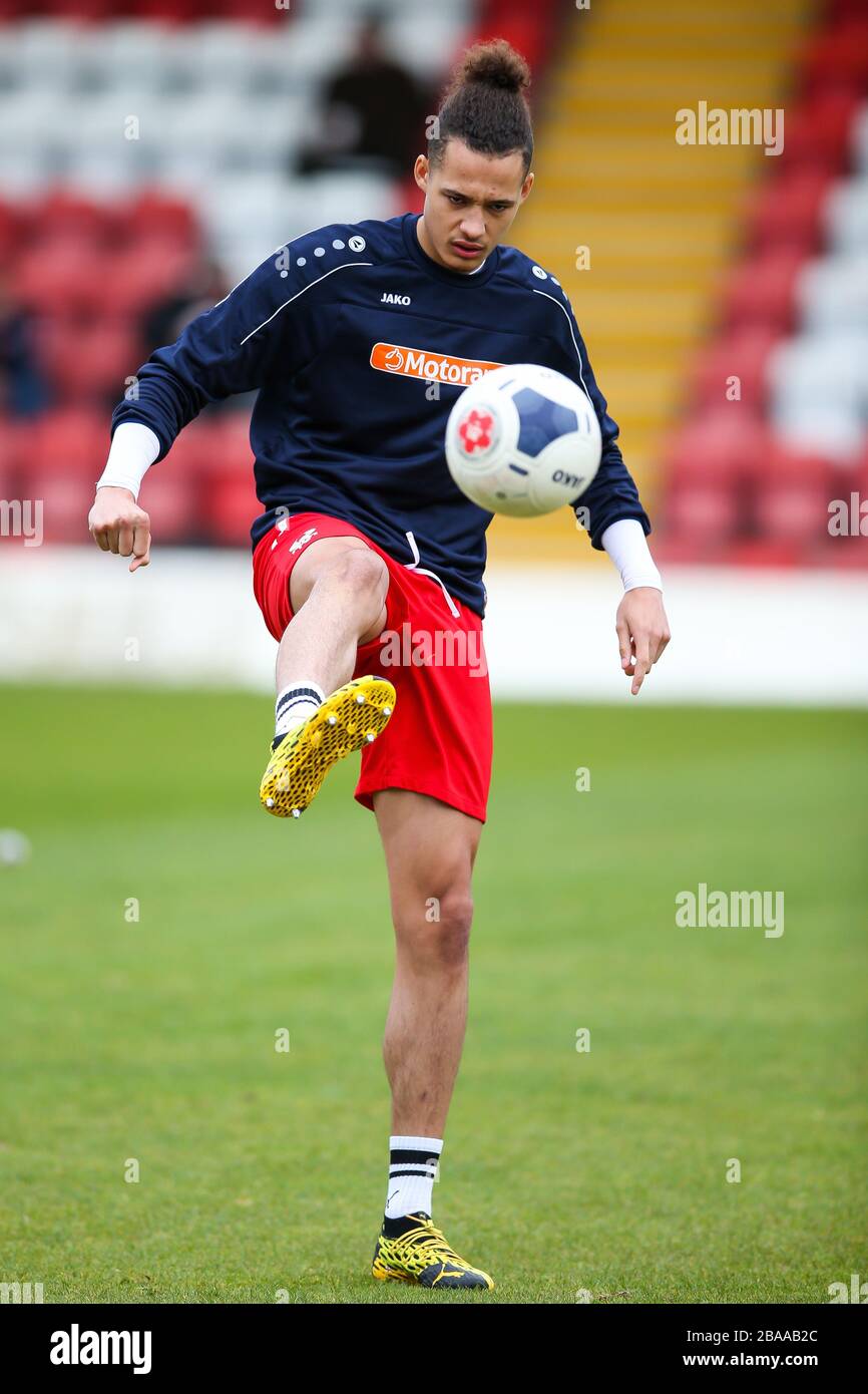Kidderminster Harriers' Rhys Williamsduring the National League North - Group A - match at the Aggborough Stadium Stock Photo