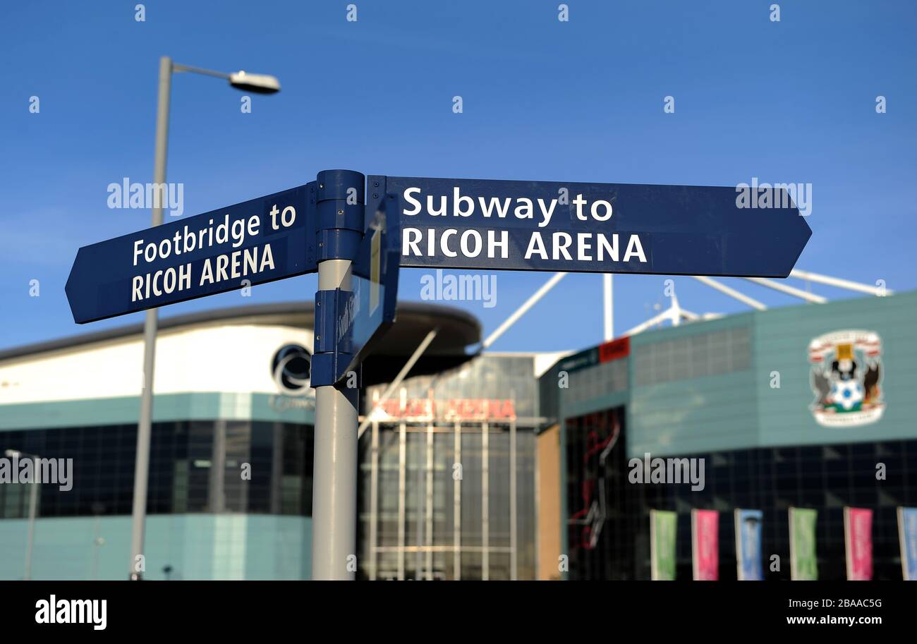 General view of the Ricoh Arena, home of Coventry City Stock Photo