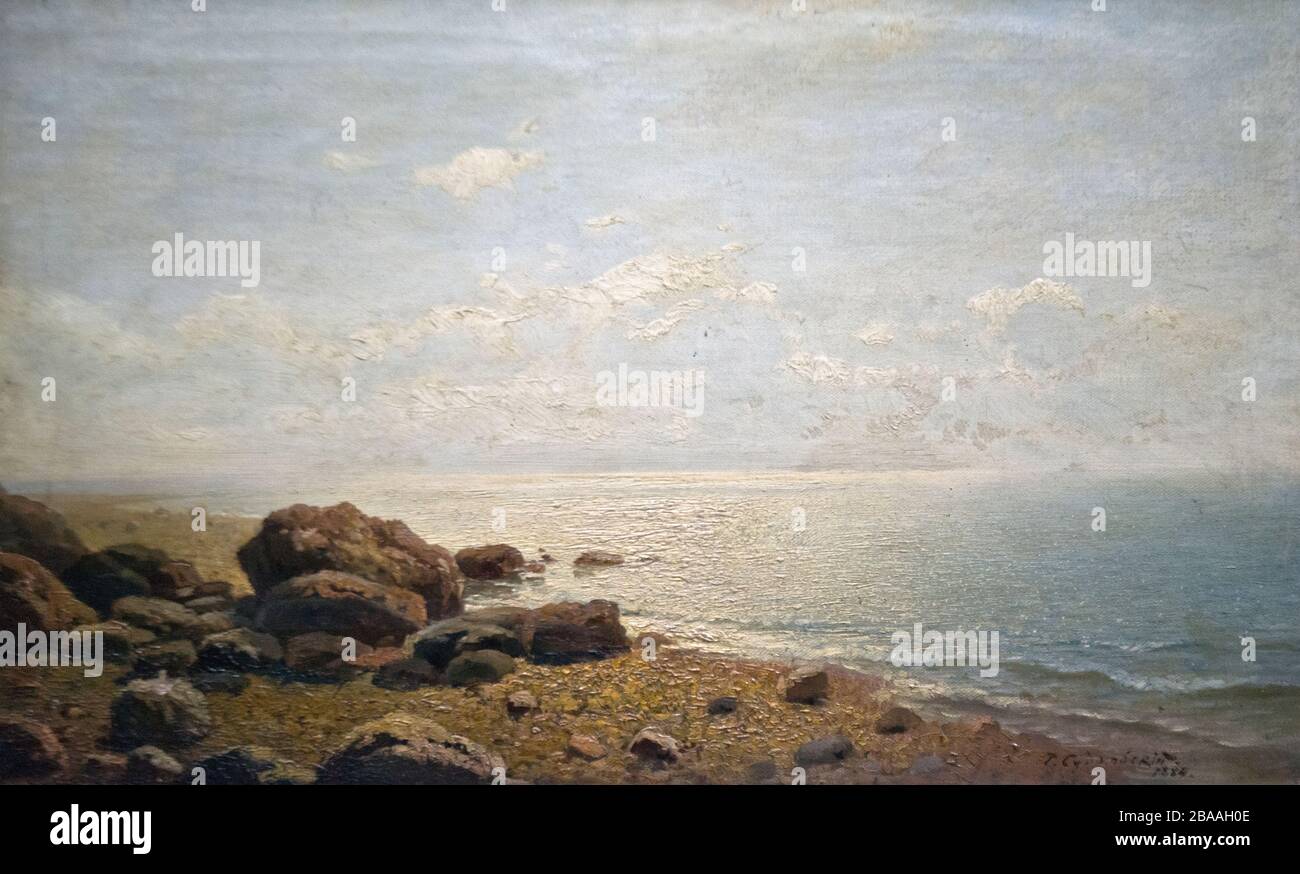 Rufin Sudkovsky - Seascape (1884) Stock Photo