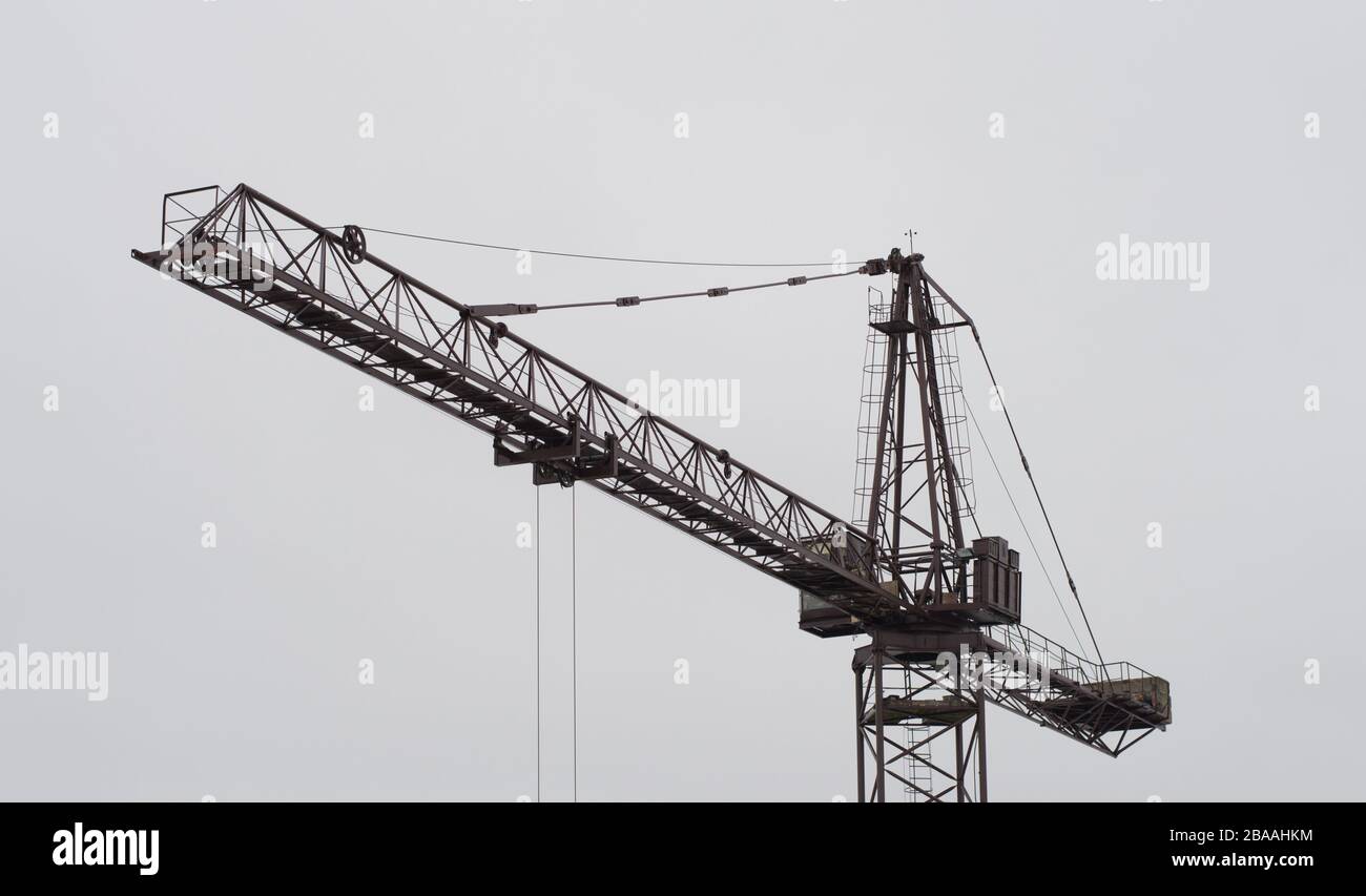 Crane isolate on white background Stock Photo - Alamy