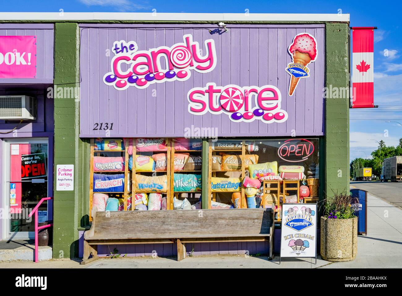 Candy Store, Nanton, Alberta, Canada Stock Photo Alamy