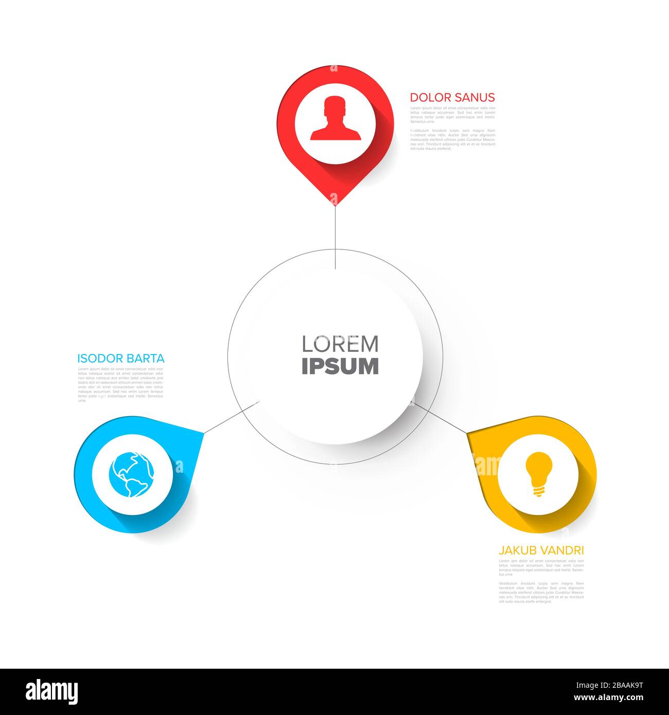 Vector multipurpose Infographic template with three elements options ...