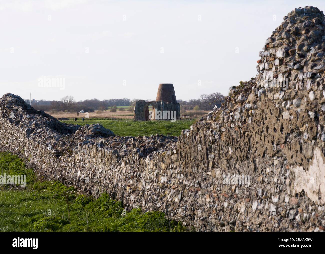 Remains of St Benet's Abbey, Ludham, The Norfolk Broads, Norfolk, UK Stock Photo