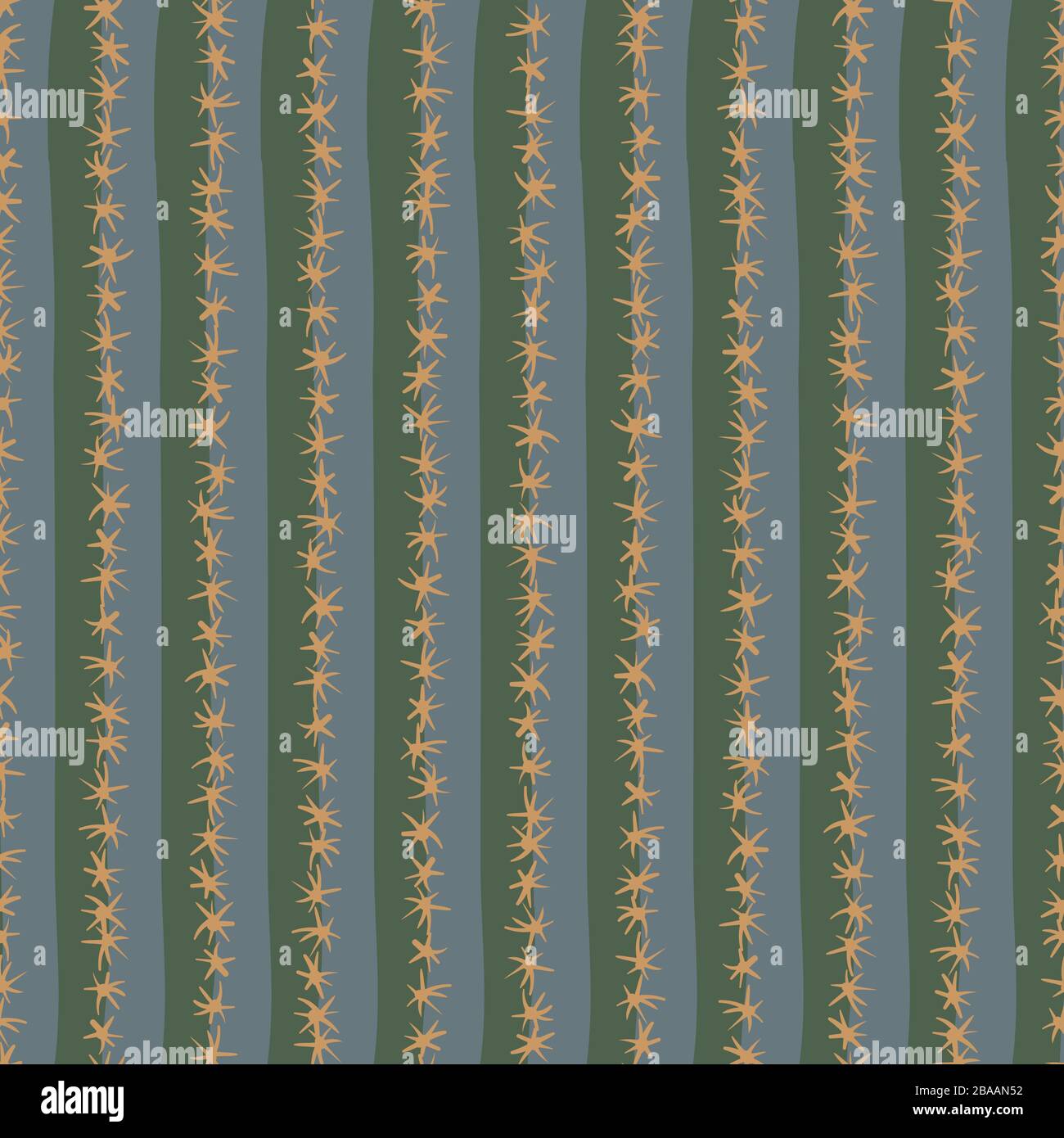 cactus thorns seamless vector striped pattern Stock Vector