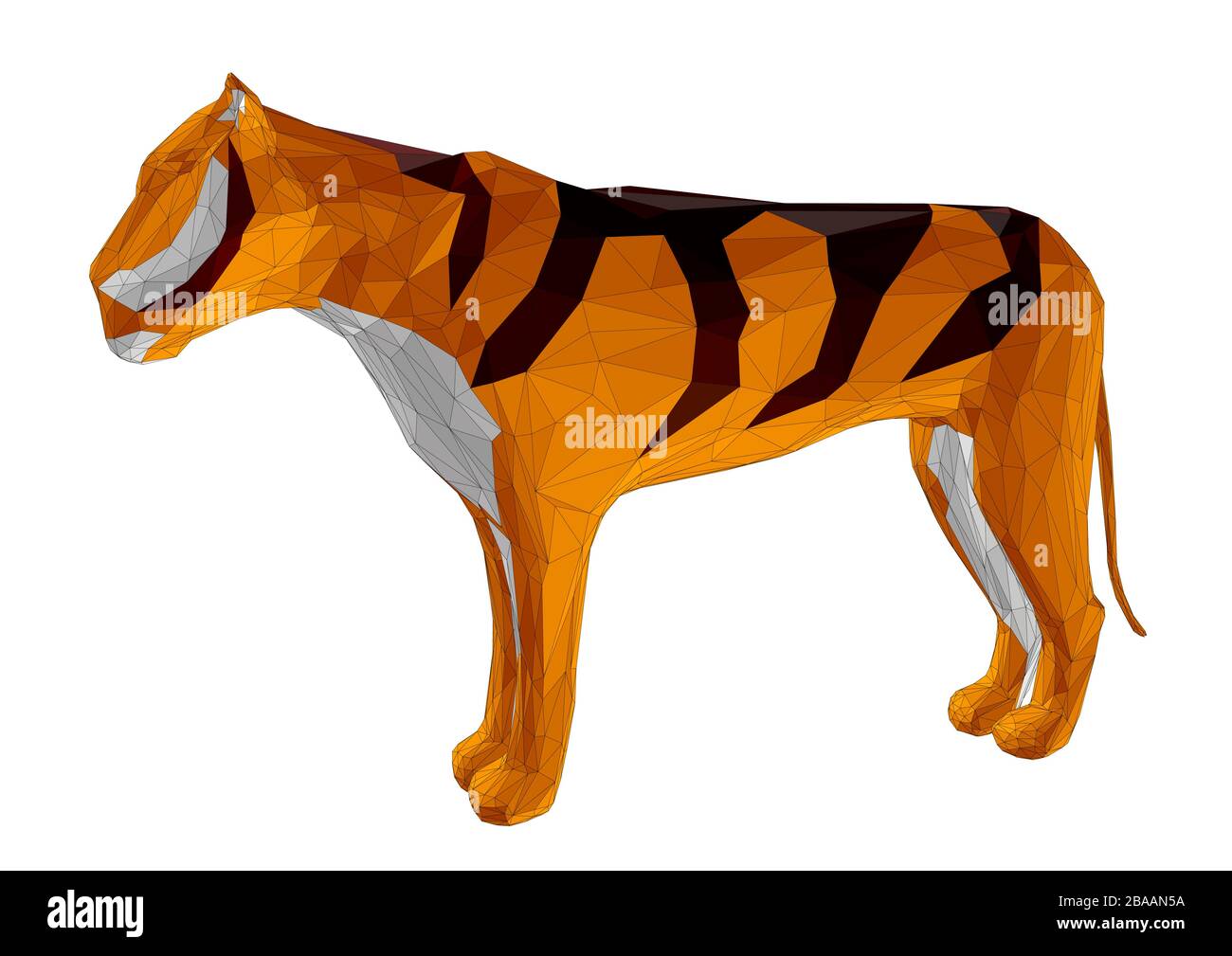 tiger. animal isolated on white background Stock Vector