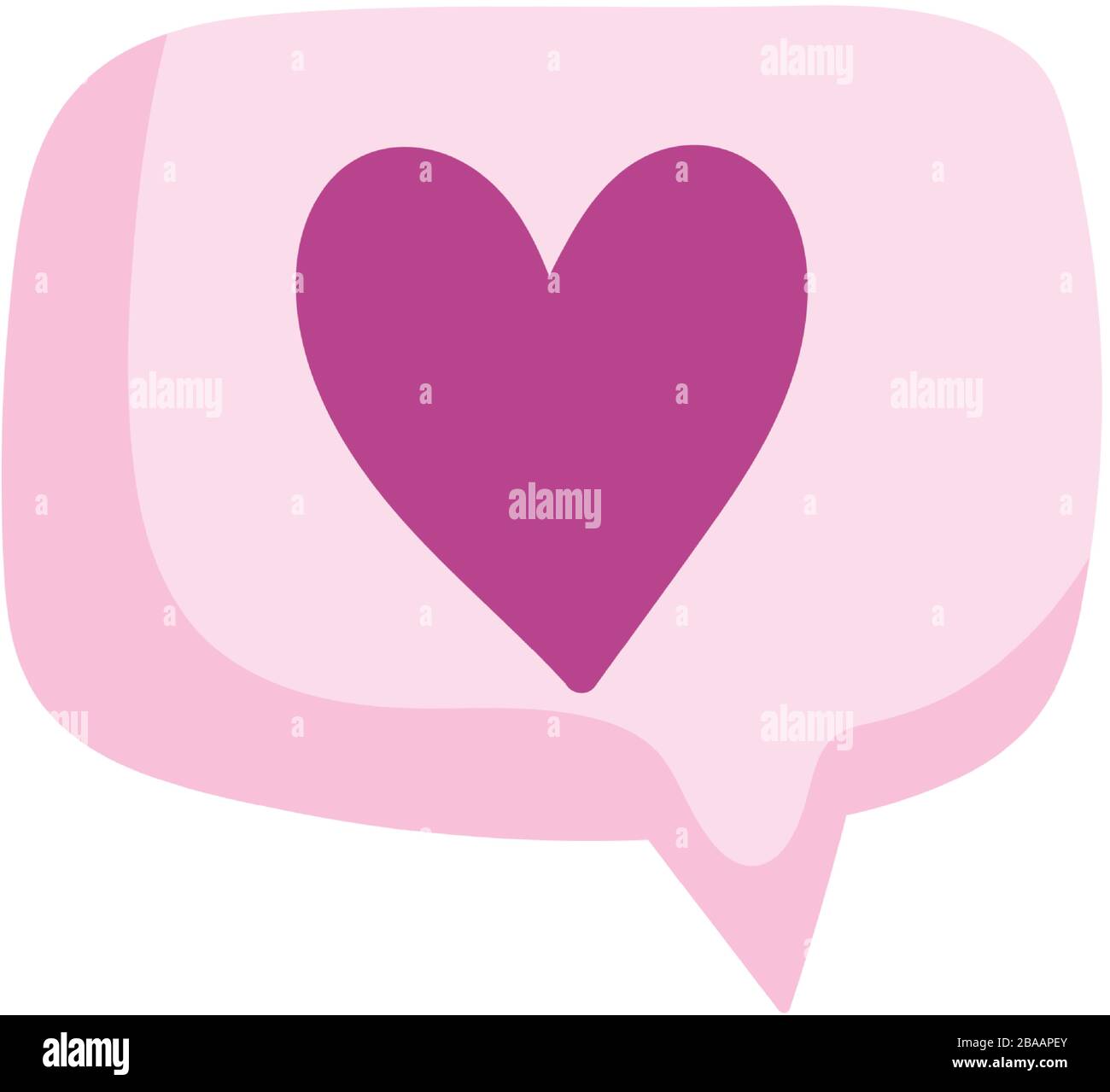 speech bubble heart love romantic cartoon isolated icon vector ...