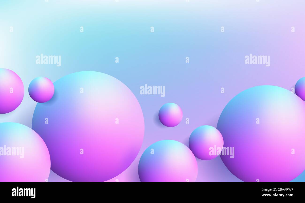 Abstract background with dreamy glossy sphere floating in the air ...