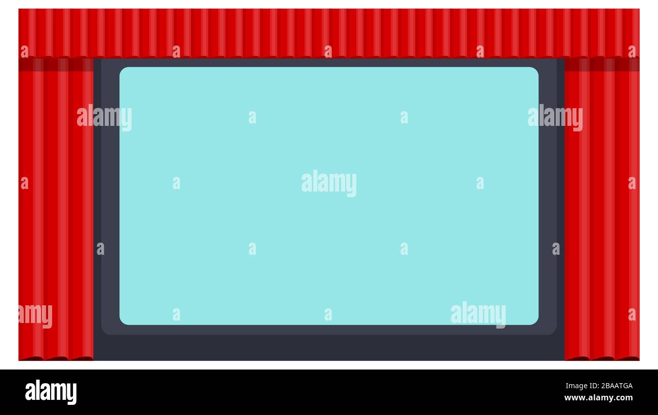 Cinema seats illustration. Flat vector objects isolated on a white background. Stock Vector