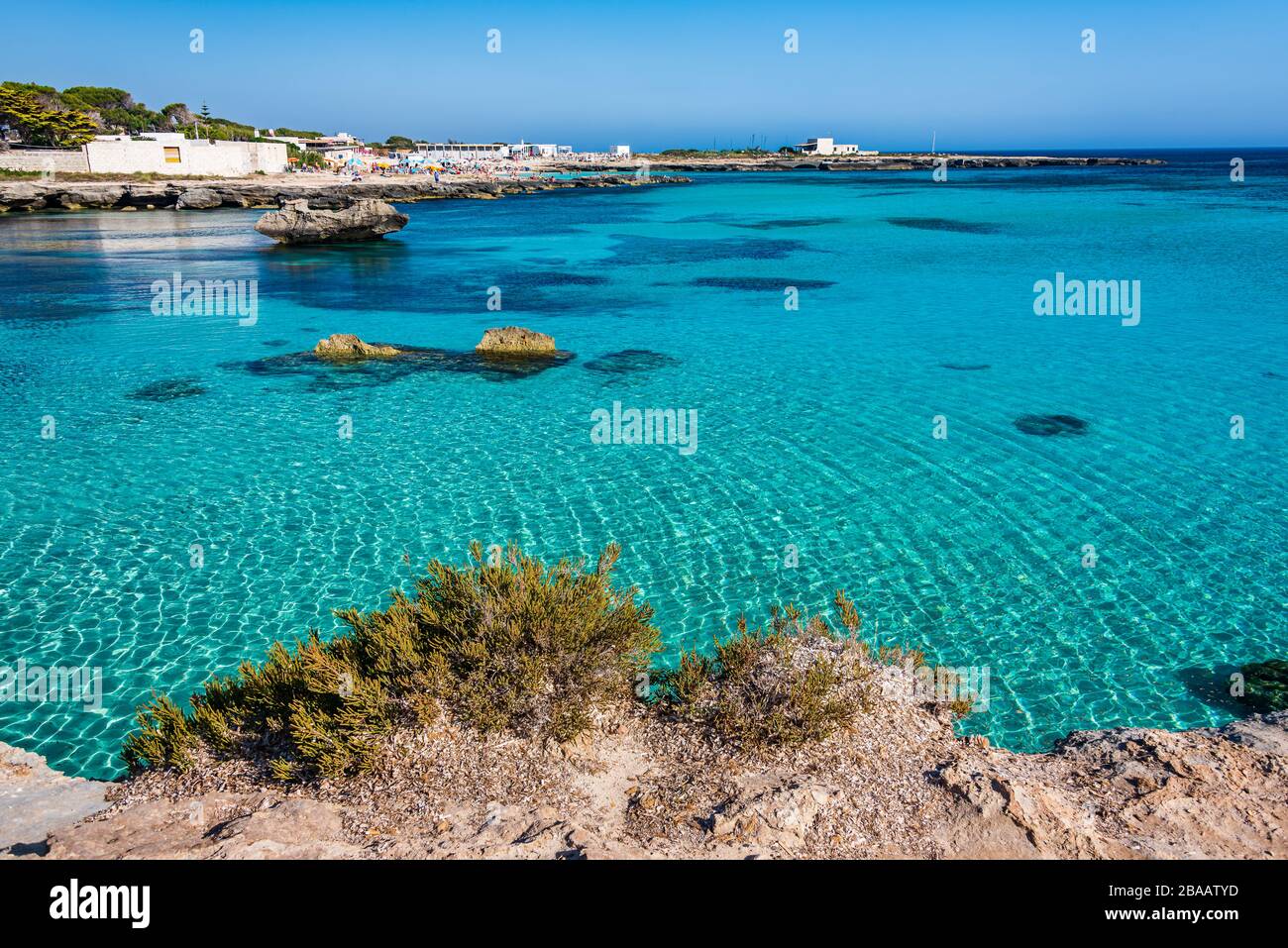 The transparent seewater of Lido Burrone in Favignana, Aegadian Islands ...