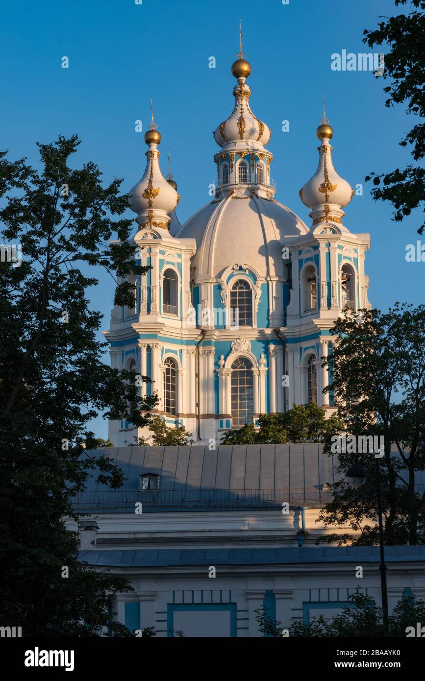 Smolny cathedral (Smolny Convent), St. Petersburg, Russia Stock Photo