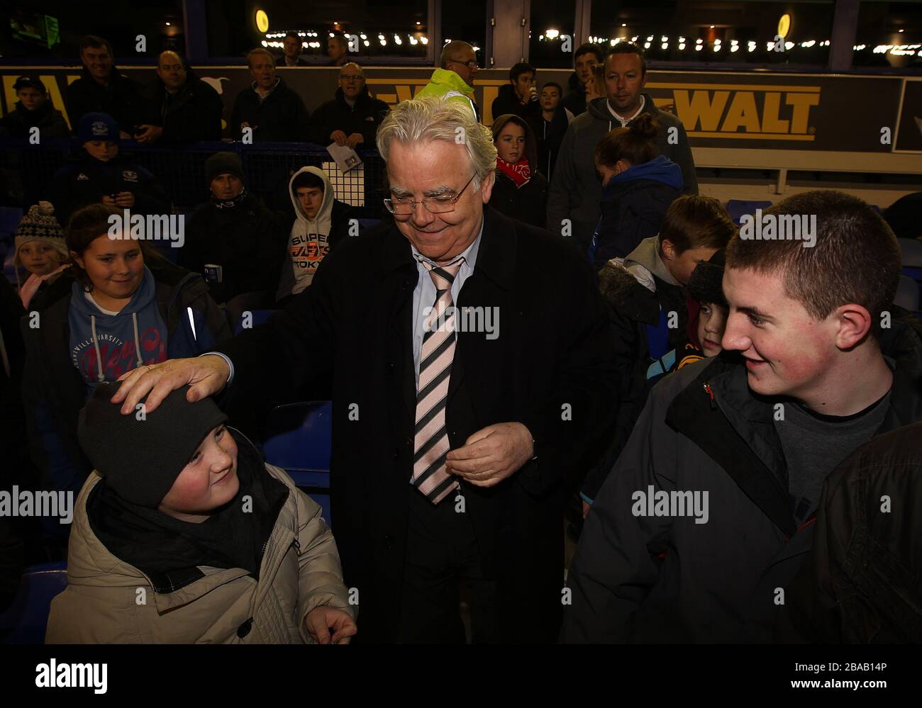 Everton's chairman Bill Kenwright meets the fans Stock Photo