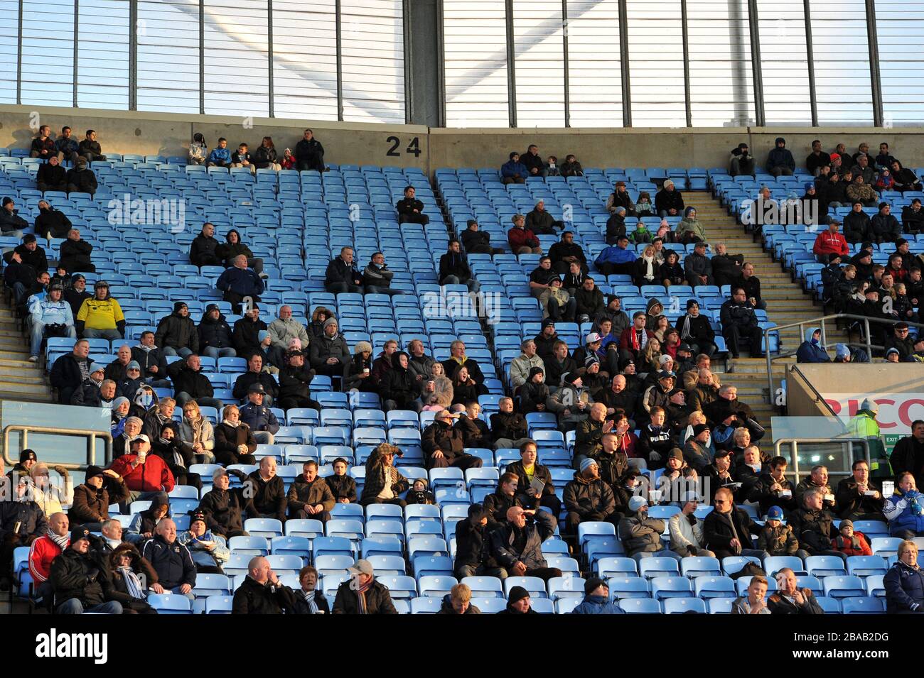 Coventry City fans in the stands at the Ricoh Arena Stock Photo