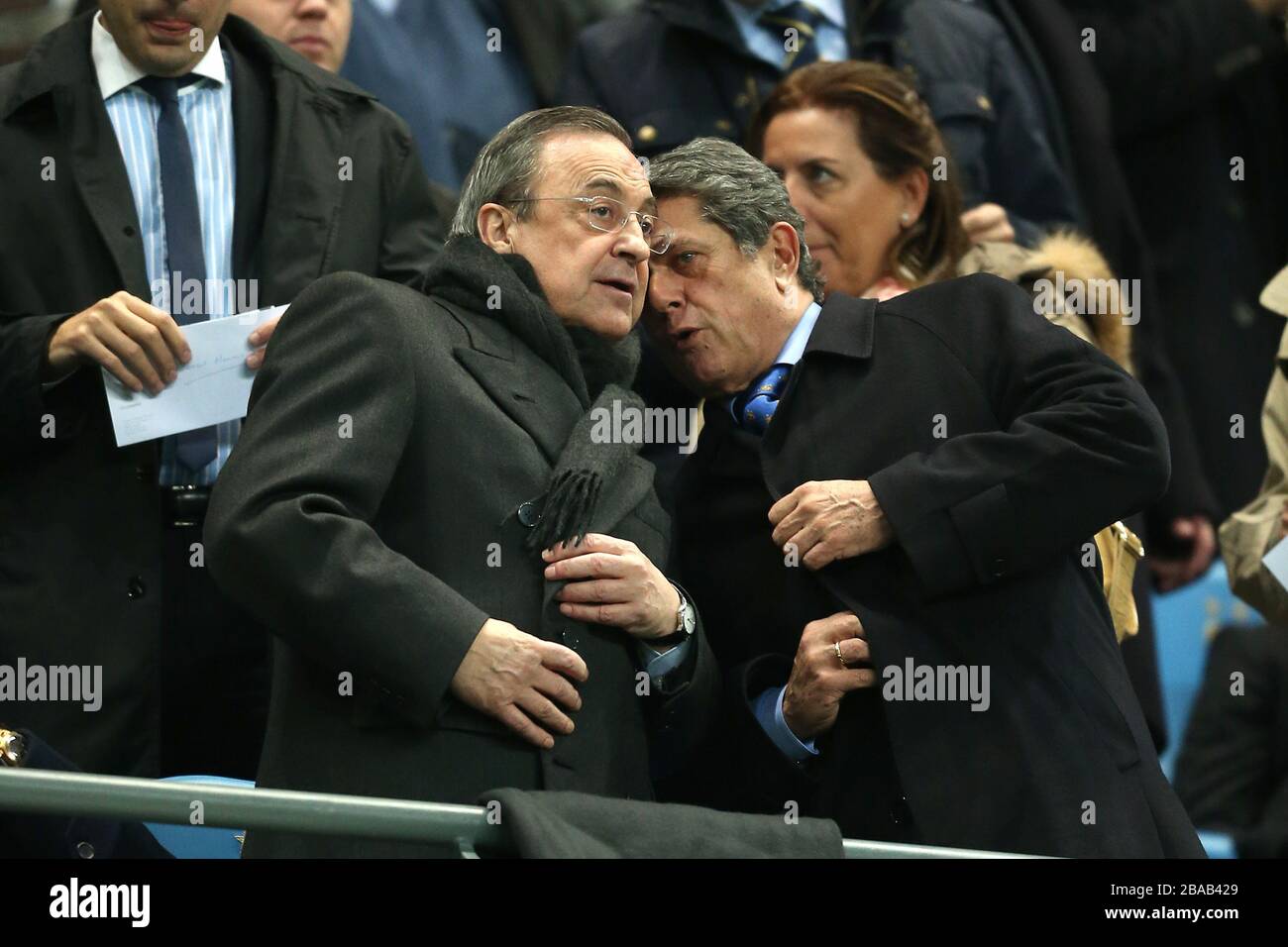 Real Madrid President Florentino Perez (l) Stock Photo