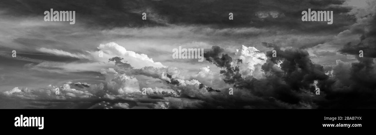 Sky with clouds aerial view Black and White Stock Photos & Images - Alamy