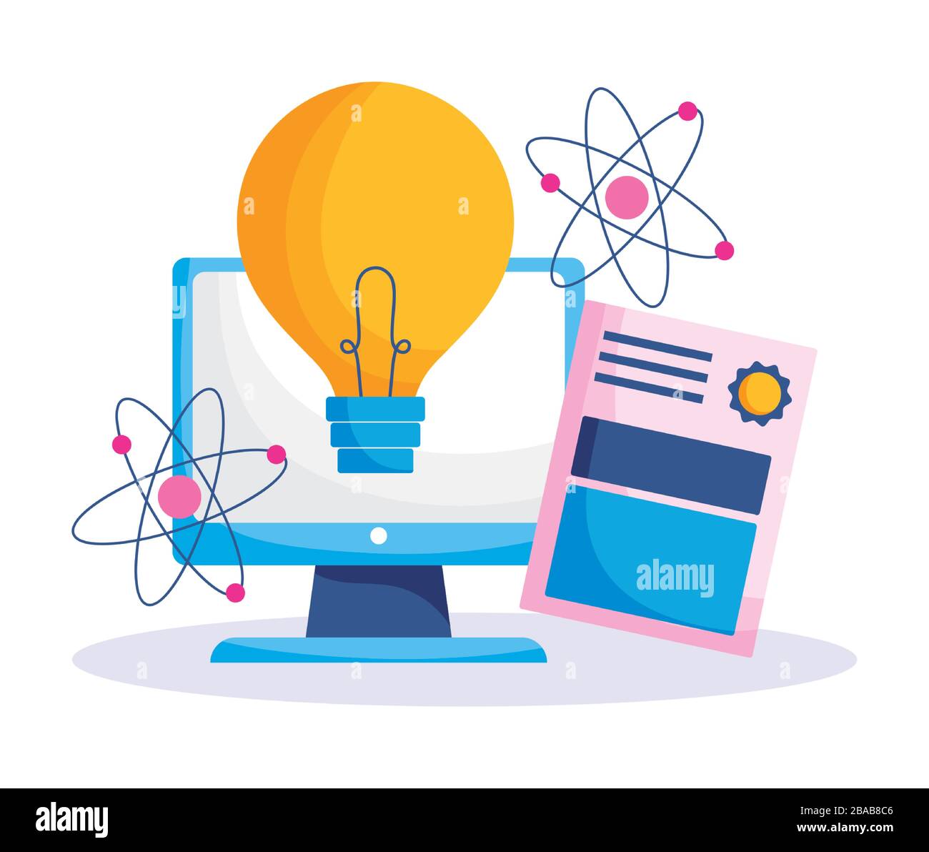 education online, computer science atom and certificate, coronavirus ...