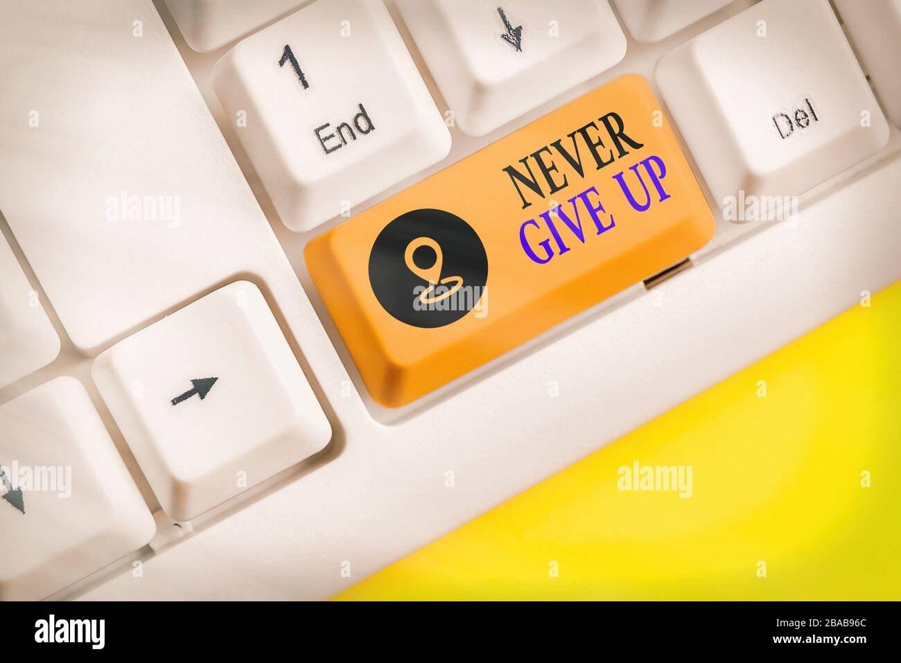 Text sign showing Never Give Up. Business photo showcasing be ...