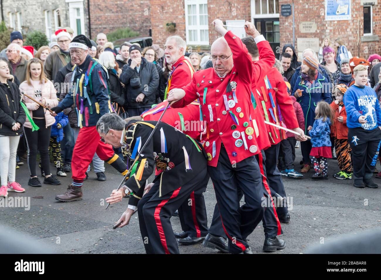 Greatham Boxing day sword dance. Greatham, Hartlepool. UK Stock Photo