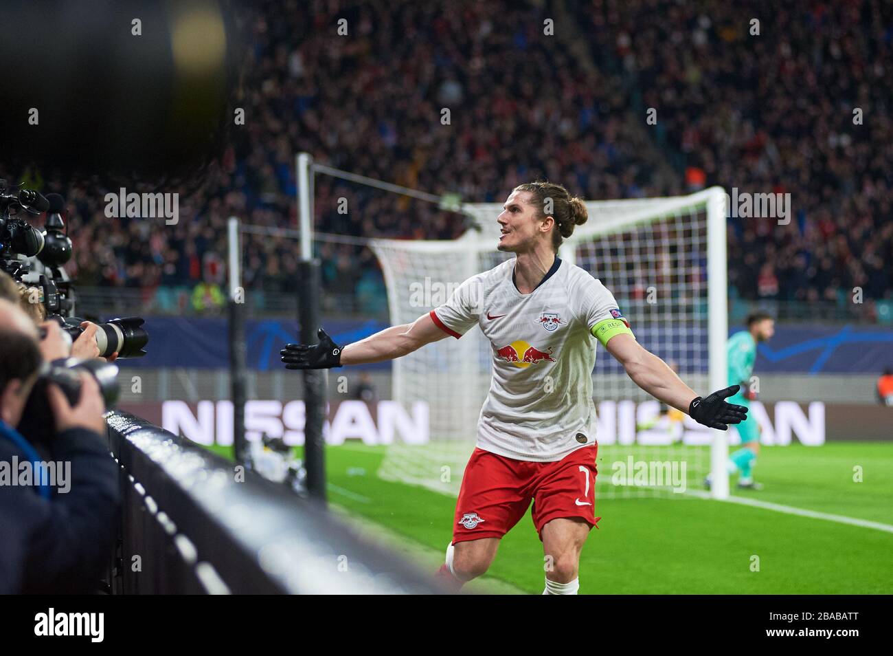 https www alamy com leipzig germany march 20 2020 marcel sabitzer during the match leipzig vs tottenham at leipzig arena before image350603928 html