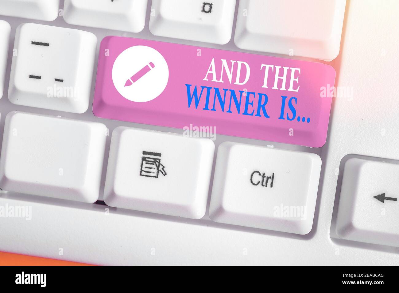 Winner Work Note Writing note showing And The Winner Is. Business concept for announcing ...