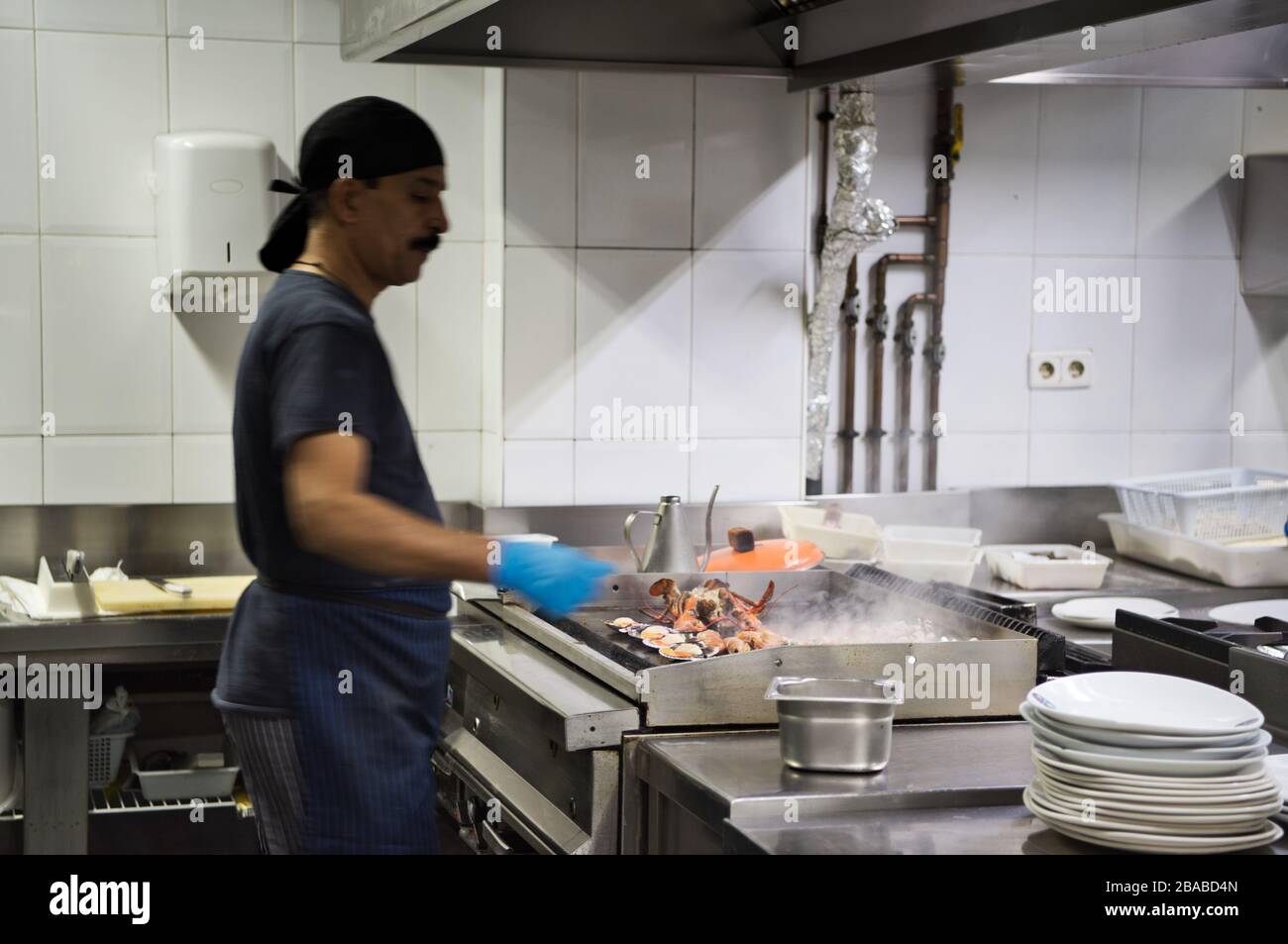La Paradeta, seafood restaurant, Barcelona, Spain, 1994, Pedro