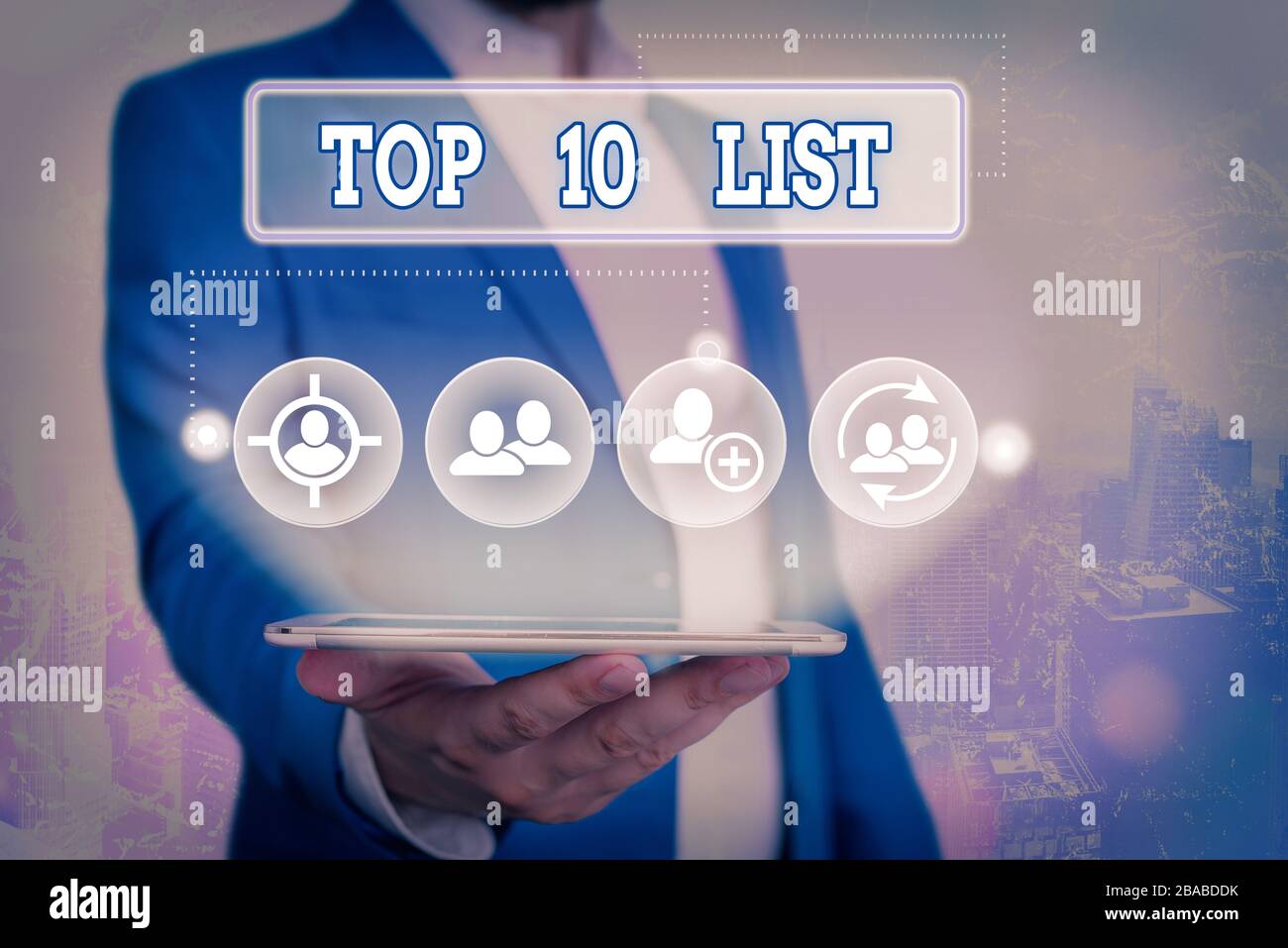 Particular List Text sign showing Top 10 List. Business photo showcasing the ten most ...