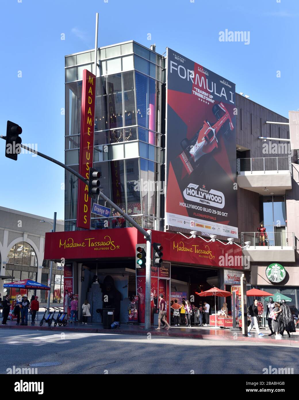 HOLLYWOOD, CA/USA - JANUARY 27, 2020: Madame Tussauds Wax Museum on the Hollywood Walk of Fame Stock Photo