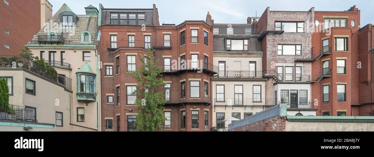 View of blocks of flats on Boston, Massachusetts, USA Stock Photo