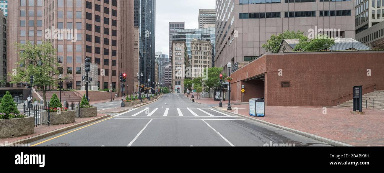 Street in city of Boston, Massachusetts, USA Stock Photo