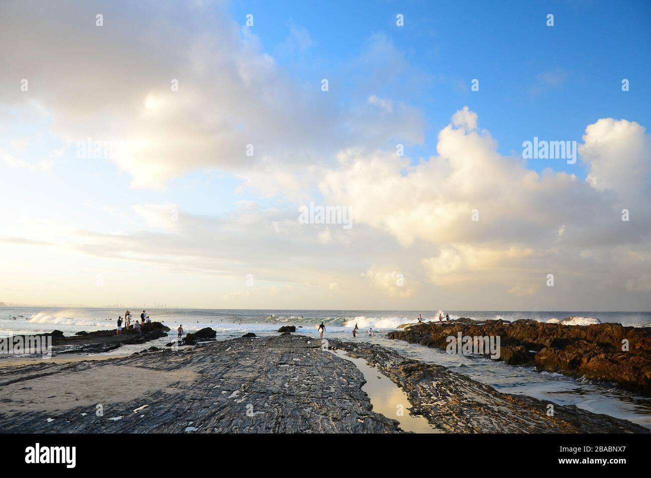 Snapper Rocks, Gold Coast, Australia Stock Photo