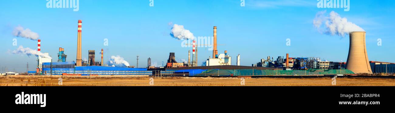 Steel mills and thermal power plant Stock Photo - Alamy