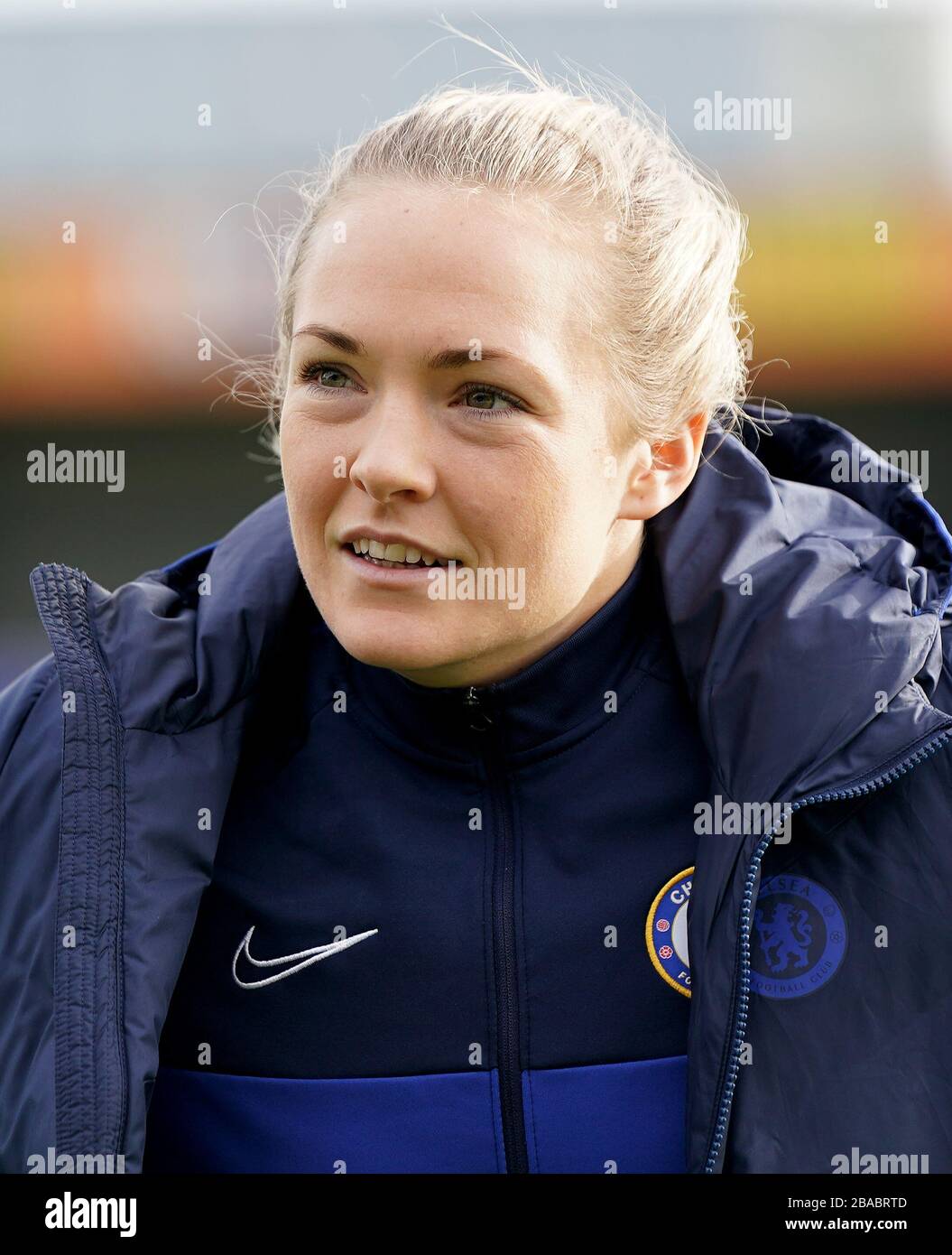 Chelsea's Magdalena Eriksson before the match at Kingsmeadow Stock Photo