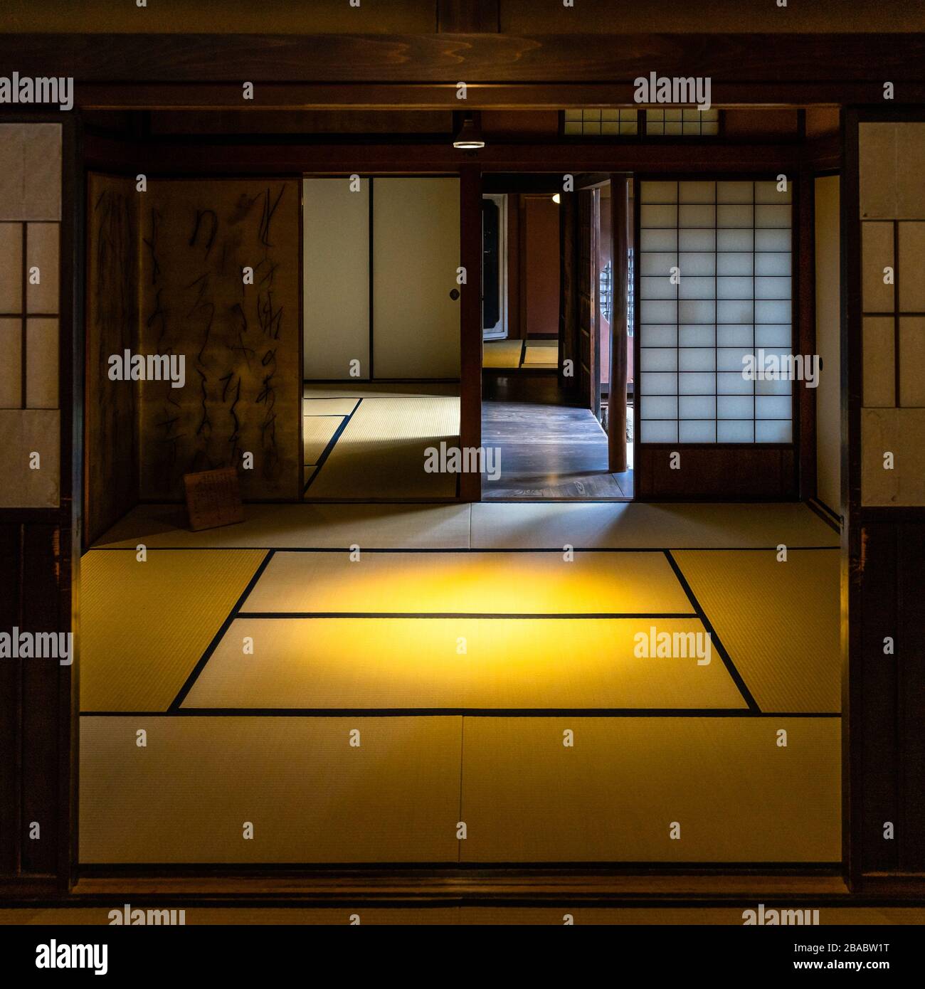 Interior of a typical Japanese house in Takayama, a town famous for its ...