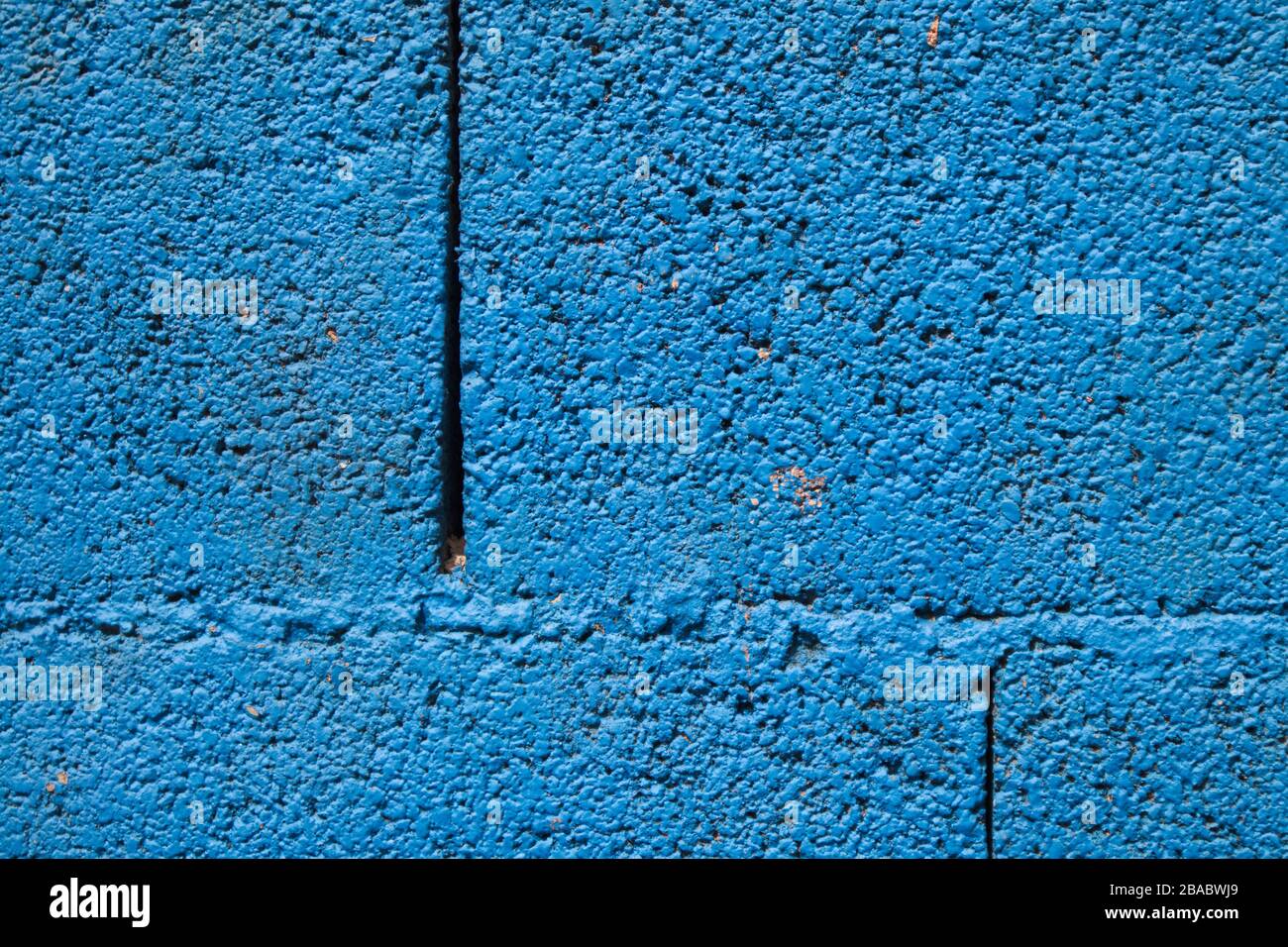 Closeup of a brick wall forming a blue color texture, valid for backgrounds Stock Photo