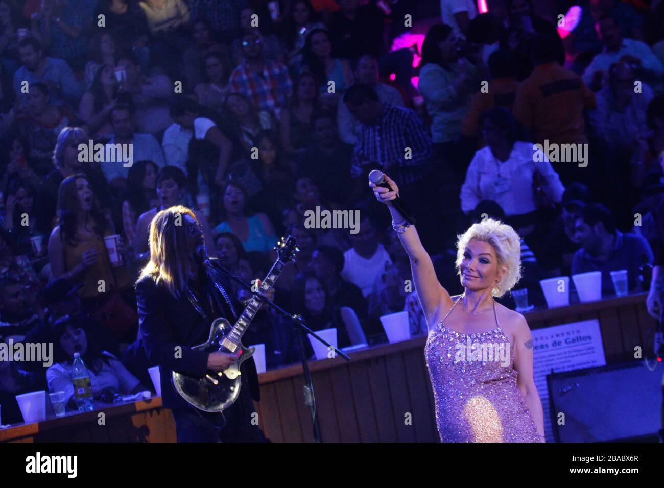 La cantante Marisela durante su concierto en el Palenque de la Feria ...