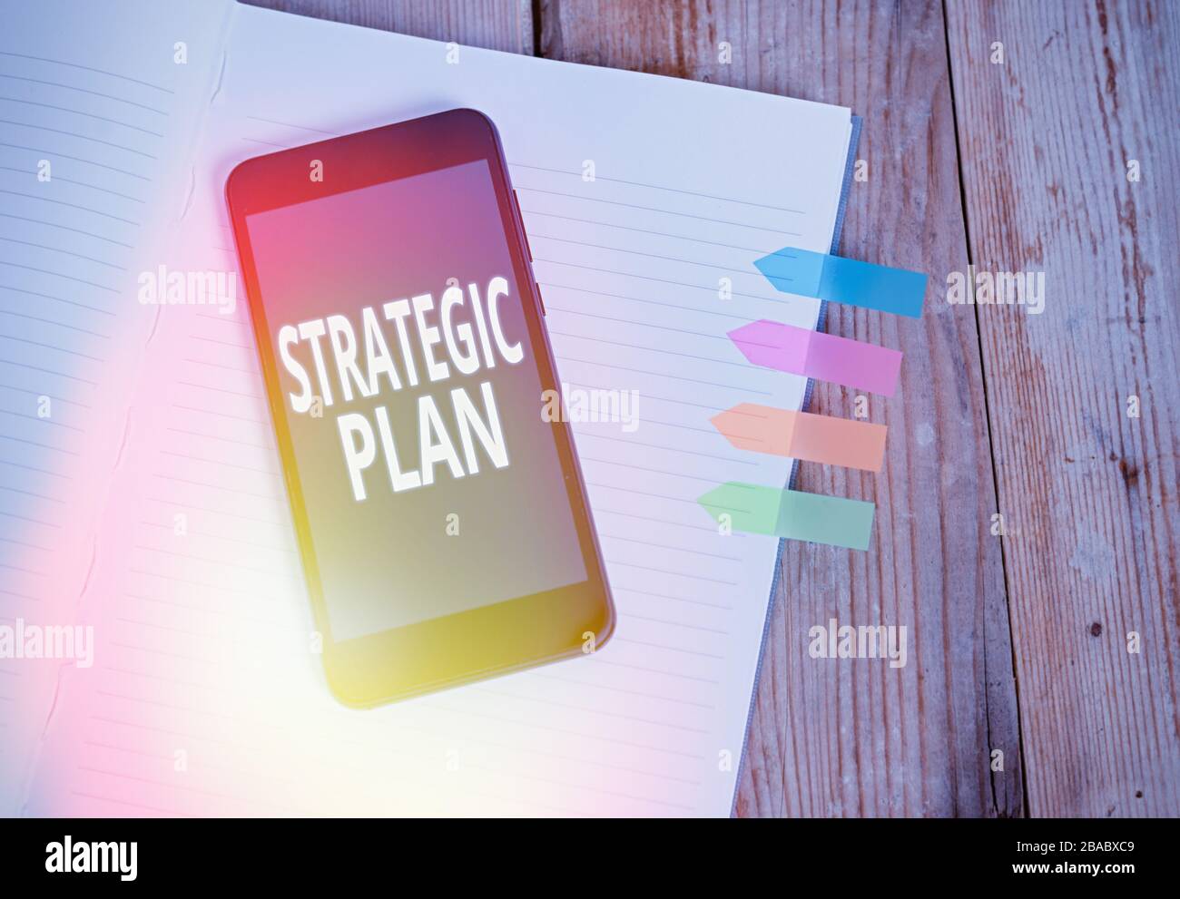 Planning Strategy Note Writing note showing Strategic Plan. Business concept for a systematic ...