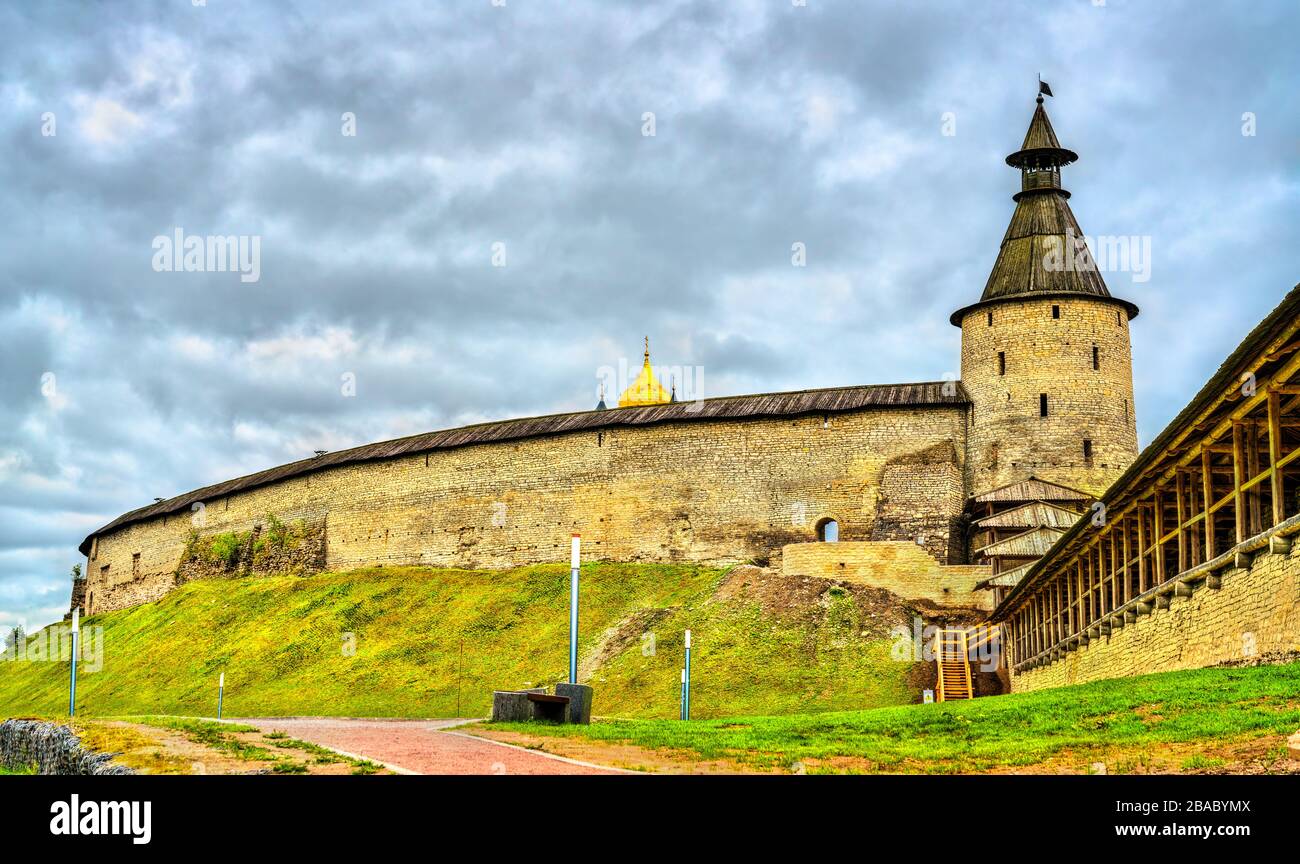 Pskov Krom, a kremlin in Russia Stock Photo