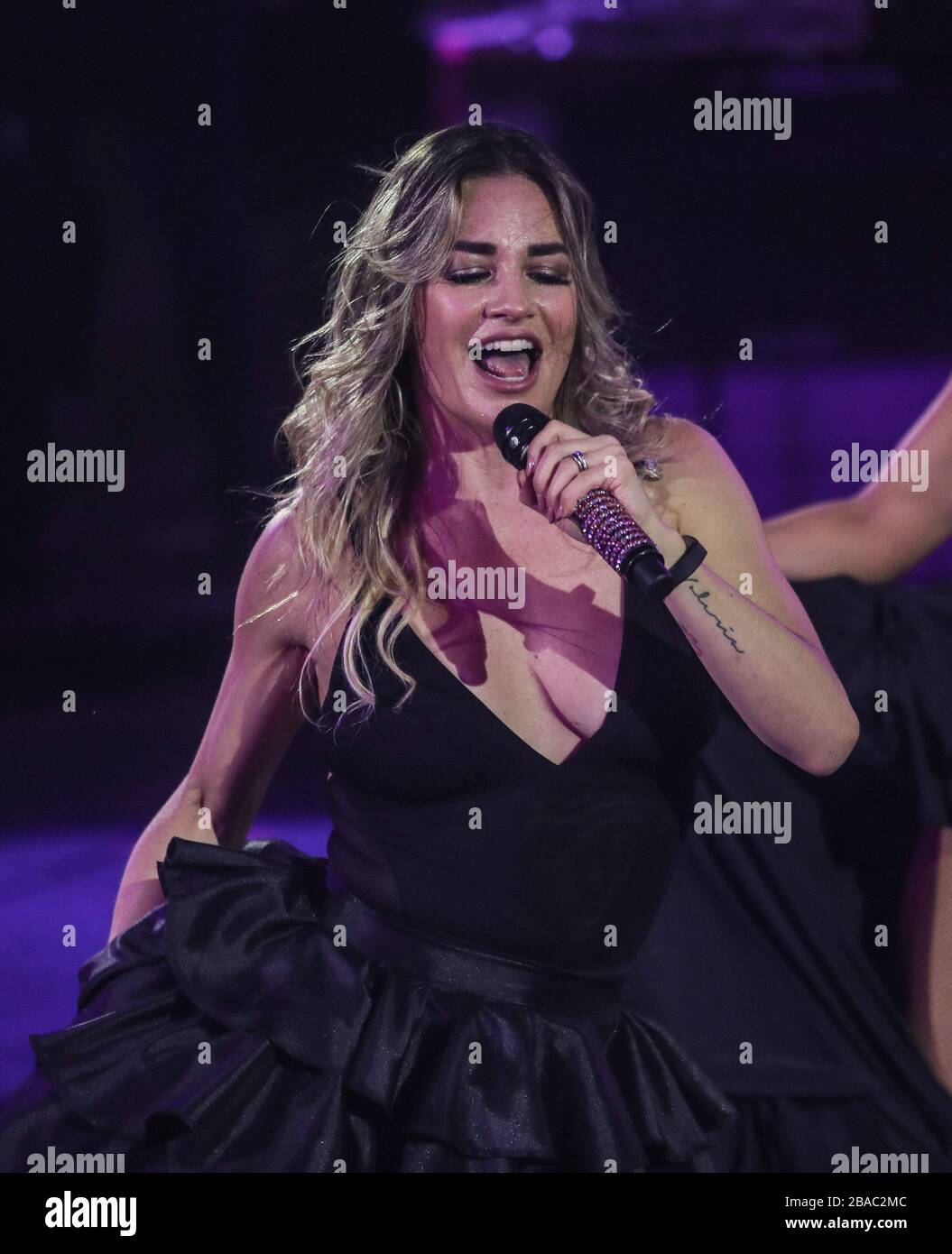 The singer Maria Jose, during his concert in the palenque of the Expogan. (Photo / Luis Gutierrez / NortePhoto.com) Stock Photo