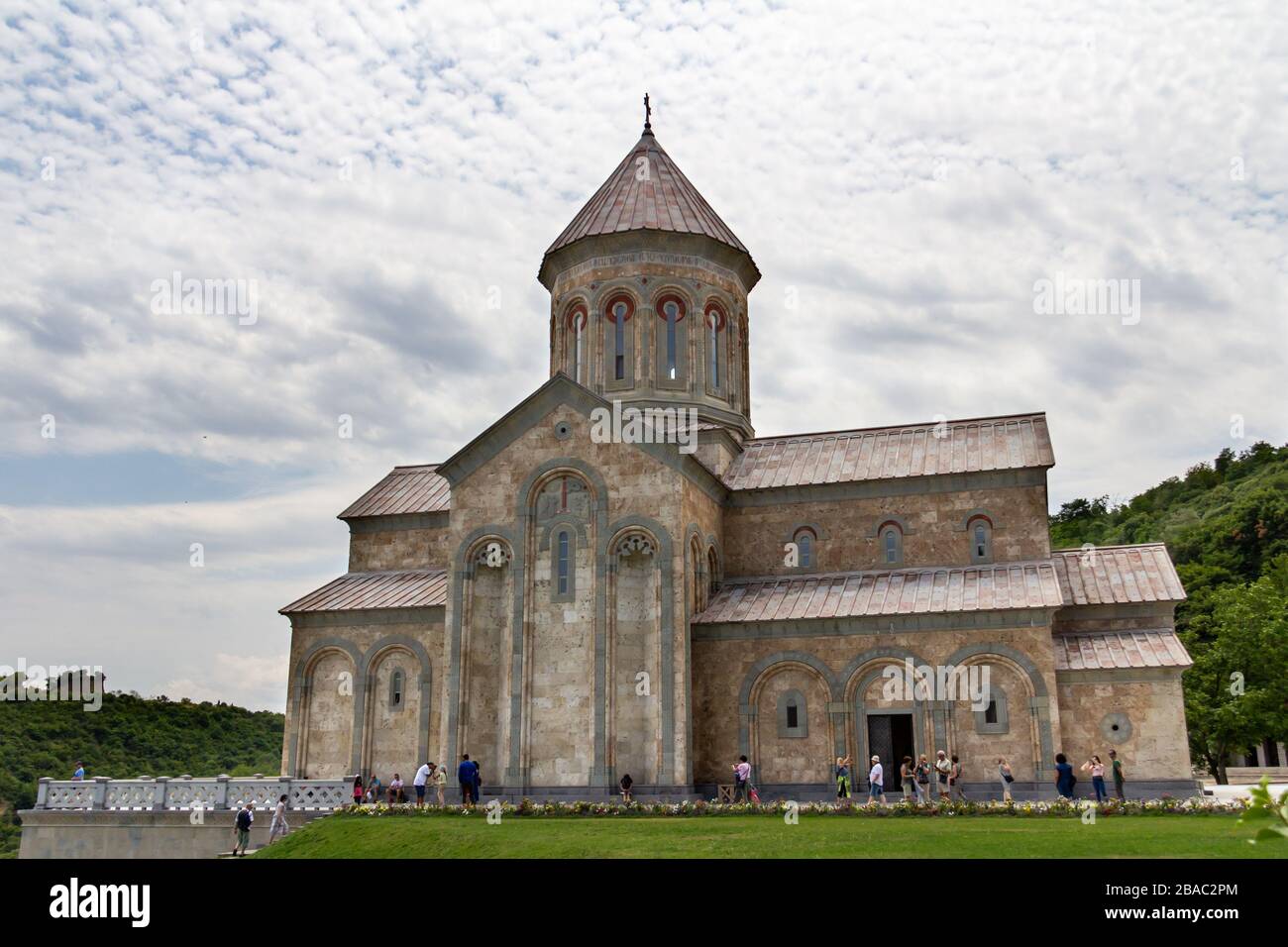 July 6, 2019 - Bodbe, Georgia - The Monastery of St. Nino at Bodbe is a Georgian Orthodox church and other sacred buildings near Sighnaghi, Kakheti, G Stock Photo