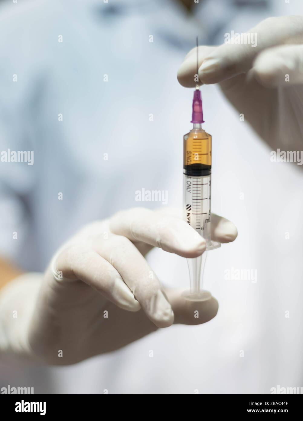 Syringe Medical Injection In Hand Holding With Medicine Plastic Vaccination Equipment With Needle Vaccination To Patient For Coronavirus Covid 19 P Stock Photo Alamy
