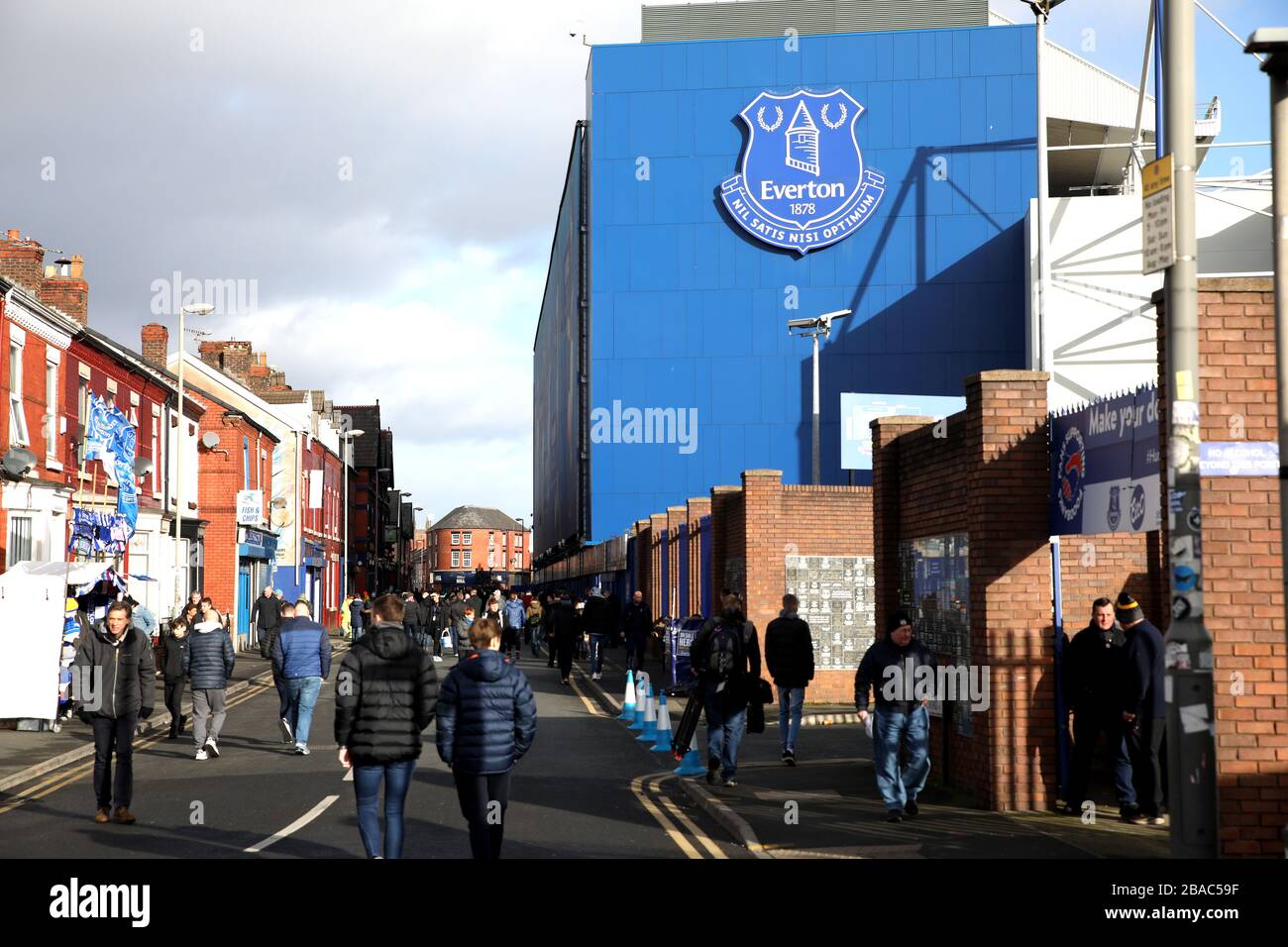 An exterior General View of Goodison Park before the match. Stock Photo