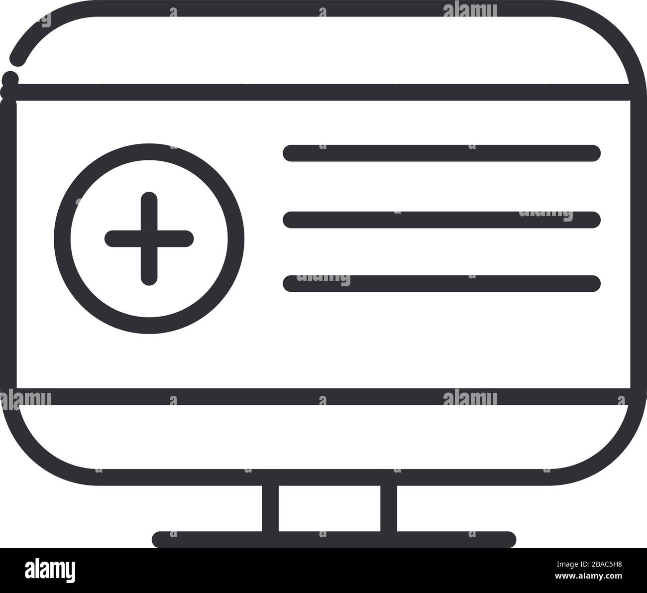 online health, computer report medical vector illustration covid 19 ...