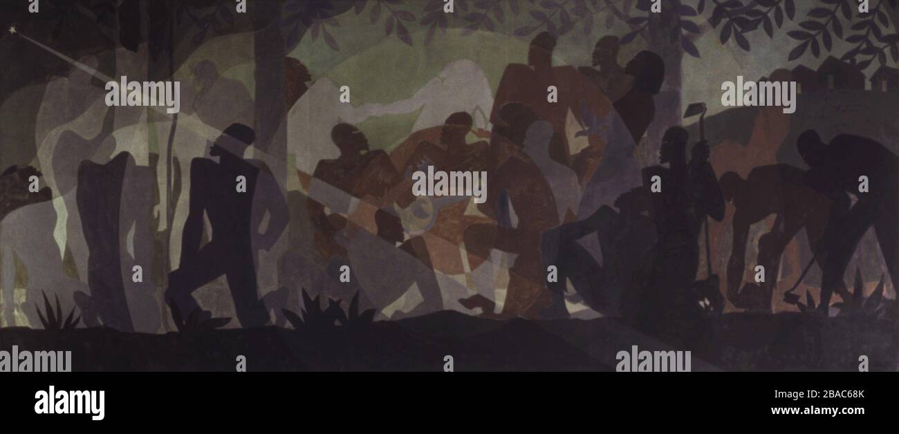 AN IDYLL OF THE DEEP SOUTH, by Aaron Douglas, 1934, African American